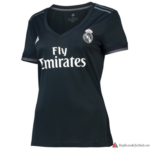 Camiseta Real Madrid Segunda equipación Mujer 2018-2019 Negro